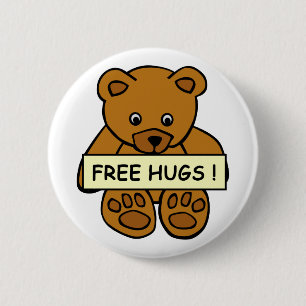 Knop Gratis huggen Ronde Button 5,7 Cm