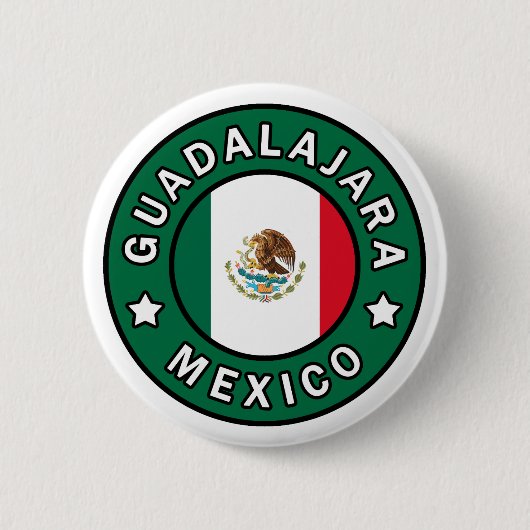 Knop Guadalajara Mexico Ronde Button 5,7 Cm (Voorkant)