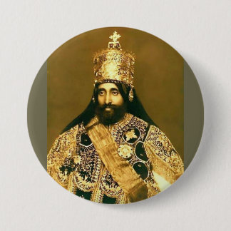 Knop Haile selassie I Ronde Button 7,6 Cm