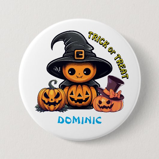 Knop : HALLOWEEN Griezelig #1 Ronde Button 7,6 Cm (Voorkant)