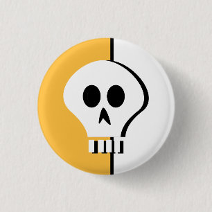 Knop Halloween skull Ronde Button 3,2 Cm