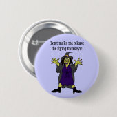 Knop Halloween Witch Ronde Button 5,7 Cm (Voorkant /achterkant)