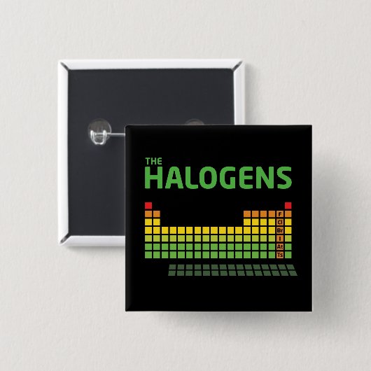 Knop Halogenen Vierkante Button 5,1 Cm (Voorkant /achterkant)