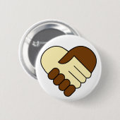 Knop 'Heart handshake' Ronde Button 5,7 Cm (Voorkant /achterkant)