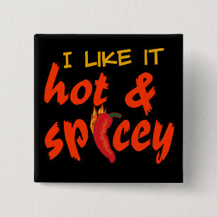 Knop Hot & Spicey Vierkante Button 5,1 Cm