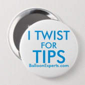 Knop I Twist for tips ( Ballontwister ) Ronde Button 4,0 Cm (Voorkant /achterkant)