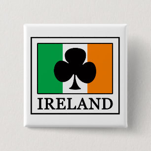 Knop Ierland Vierkante Button 5,1 Cm