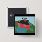 knop Internationale solidariteit Vierkante Button 5,1 Cm (Voorkant /achterkant)