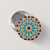 Knop Islamitisch geometrisch patroon Ronde Button 3,2 Cm (Voorkant /achterkant)