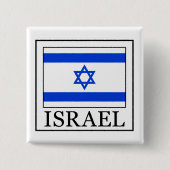 knop Israël Vierkante Button 5,1 Cm (Voorkant)