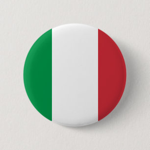 Knop Italiaanse vlag Ronde Button 5,7 Cm