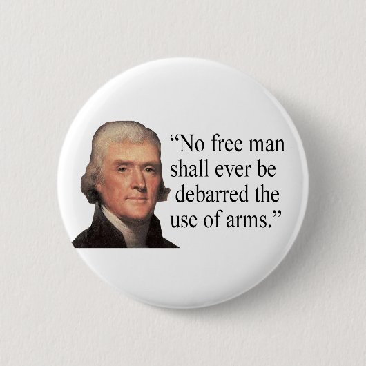 Knop Jefferson Quote Ronde Button 5,7 Cm (Voorkant)