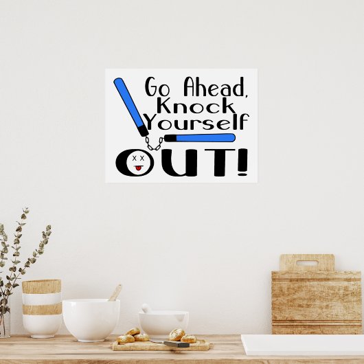 Knop jezelf uit Nummers Poster (Keuken)