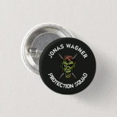 knop jonas wagner protection squad ronde button 3,2 cm (Voorkant /achterkant)