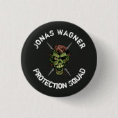 knop jonas wagner protection squad ronde button 3,2 cm (Voorkant)