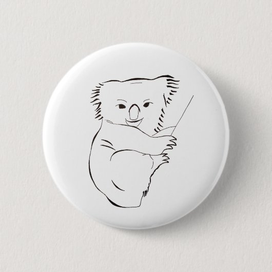 Knop Koala Ronde Button 5,7 Cm (Voorkant)