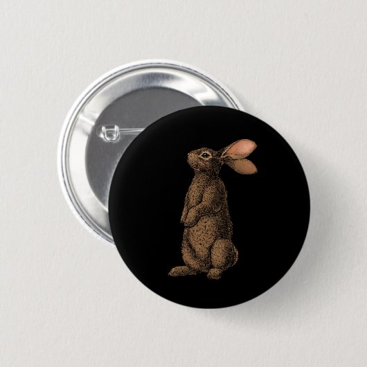 Knop Konijn Ronde Button 5,7 Cm (Voorkant /achterkant)