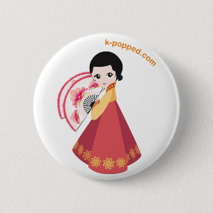 Knop Koreaanse danser Ronde Button 5,7 Cm