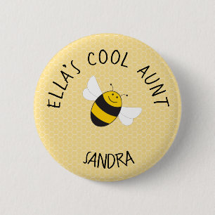 Knop Koude tante voor baby shower tegen hommels Ronde Button 5,7 Cm