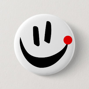 Knop Loka Nota glimlach Ronde Button 5,7 Cm
