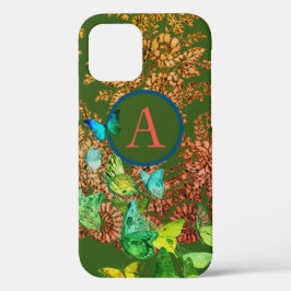 KNOP MAAT NAUWKEURIG INITIAAL GROEN ANTIEK LACE iPhone 12 HOESJE