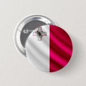Knop Maltese vlag pinback Ronde Button 5,7 Cm (Voorkant /achterkant)
