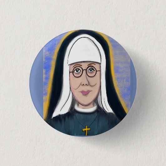 Knop Marie Roos zonder dop Ronde Button 3,2 Cm (Voorkant)