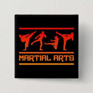 Knop Martial Arts Vierkante Button 5,1 Cm