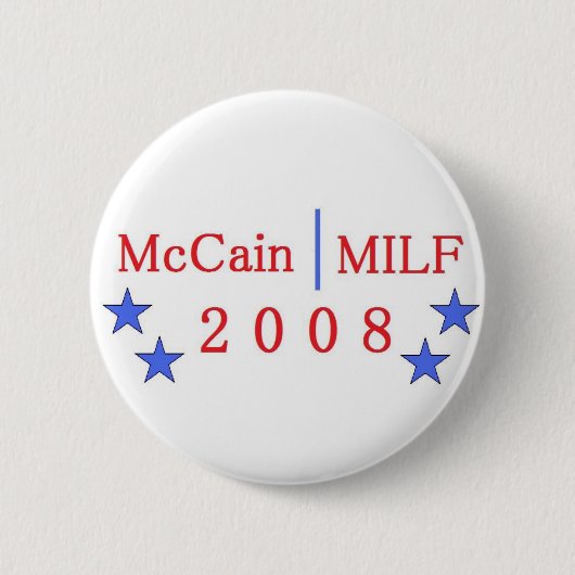 Knop McCain / MILF Ronde Button 5,7 Cm (Voorkant)