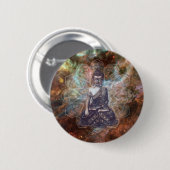 knop meditatie boeddha ronde button 5,7 cm (Voorkant /achterkant)