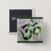 knop meditatie om vierkante button 5,1 cm (Voorkant /achterkant)