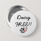 Knop Melkvrij Ronde Button 7,6 Cm (Voorkant /achterkant)