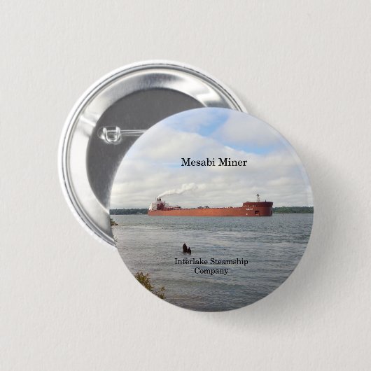 Knop Mesabi Miner Ronde Button 5,7 Cm (Voorkant /achterkant)