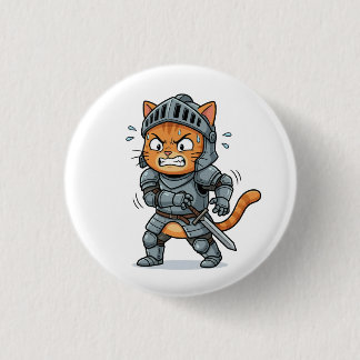 Knop met Mooie Ridderkat Ronde Button 3,2 Cm