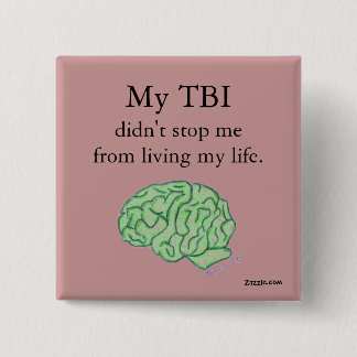 Knop "Mijn TBI heeft me niet tegengehouden" Vierkante Button 5,1 Cm