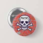 Knop Mojo Skull lava Ronde Button 5,7 Cm (Voorkant /achterkant)