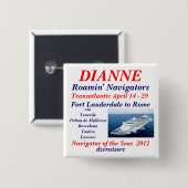 Knop Nav TA 2012 Vierkante Button 5,1 Cm (Voorkant /achterkant)