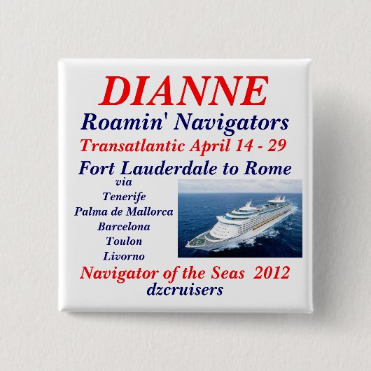 Knop Nav TA 2012 Vierkante Button 5,1 Cm (Voorkant)