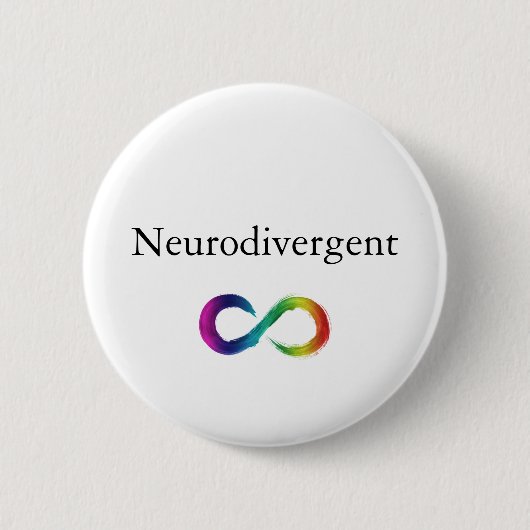 Knop Neurodiverend Ronde Button 5,7 Cm (Voorkant)
