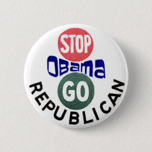 Knop Obama 2012 stoppen Ronde Button 5,7 Cm