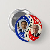Knop Obama Biden 2012 Jugate Ronde Button 5,7 Cm (Voorkant /achterkant)