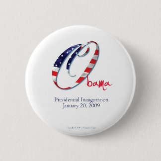 Knop Obama-Inauguration-O-flag Ronde Button 5,7 Cm
