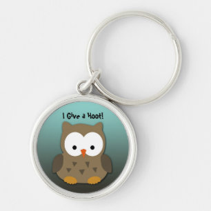 Knop Owl Sleutelhanger met de Tekst van de Douane