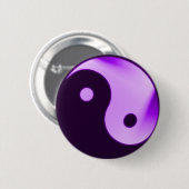 knop Paarse Yin yang Ronde Button 5,7 Cm (Voorkant /achterkant)