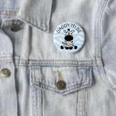 Knop Papa om Zebra te worden Ronde Button 5,7 Cm (In situ)