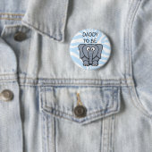 Knop Papa om Zebra te worden Ronde Button 5,7 Cm (In situ)