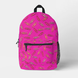 KNOP Papierknip op roze Bedrukte Rugzak