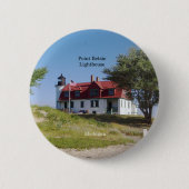Knop Point Betsie Lighthouse Ronde Button 5,7 Cm (Voorkant)