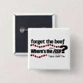 Knop Poker Fish Vierkante Button 5,1 Cm (Voorkant /achterkant)