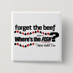 Knop Poker Fish Vierkante Button 5,1 Cm